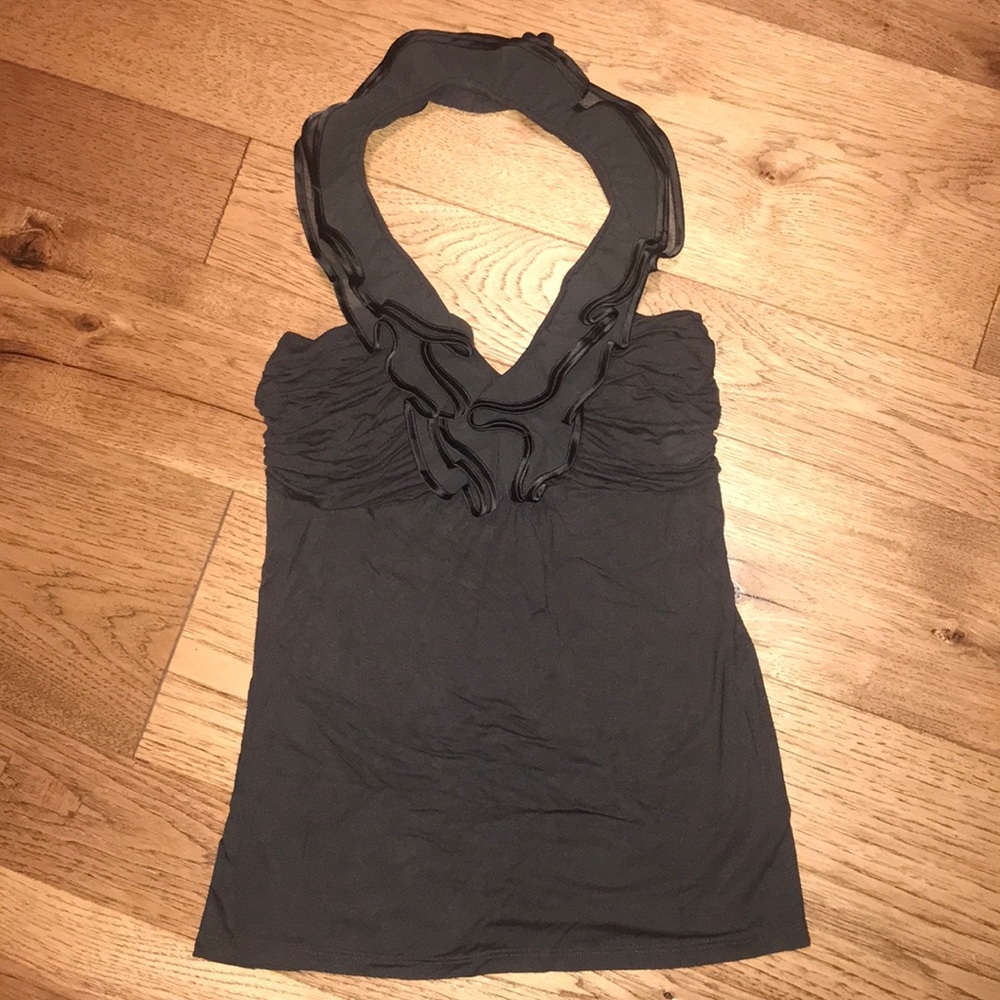 Halter Tank Top with Ruffle detail